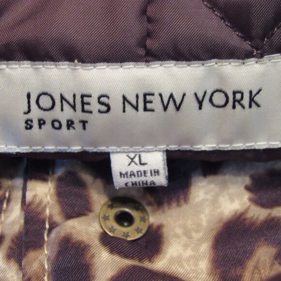 Jones NY Puffer Vest Leopard/Cheetah Print Size XL - Picture 3 of 8
